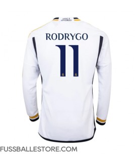 Günstige Real Madrid Rodrygo Goes #11 Heimtrikot 2023-24 Langarm